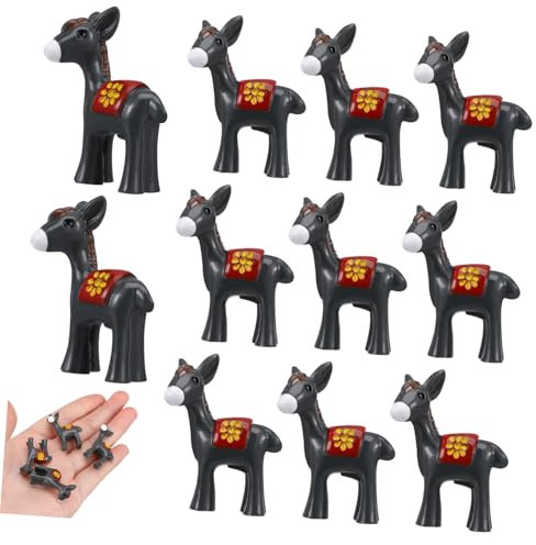 Toddmomy 20stücke Miniatur-Esel Figuren Aus Kunstharz Mini-tierdekor Mini-eselstatuen Für Gartenlandschaft Schreibtisch Dekoration Auto Balkon Rasen