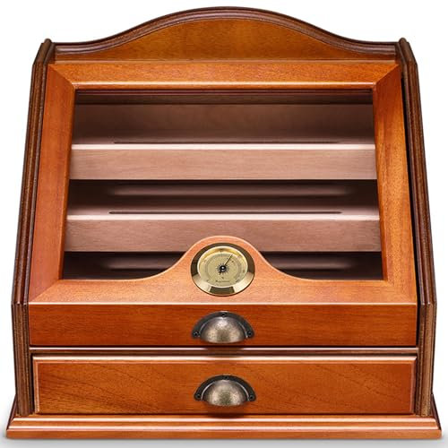 Zigarren-Humidor, Zedernholz bietet Platz für 100 Zigarren, professionelle Zigarrenraucherbox, geeignet für Männer und Zigarrenliebhaber