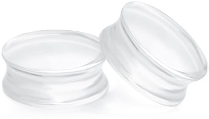 Homxi 2er Ohr Tunnel Dehner 22mm,Flesh Tunnel Acryl Ohrstecker Plug 7/8 inch Rund Ohr Tunnel Set Transparent