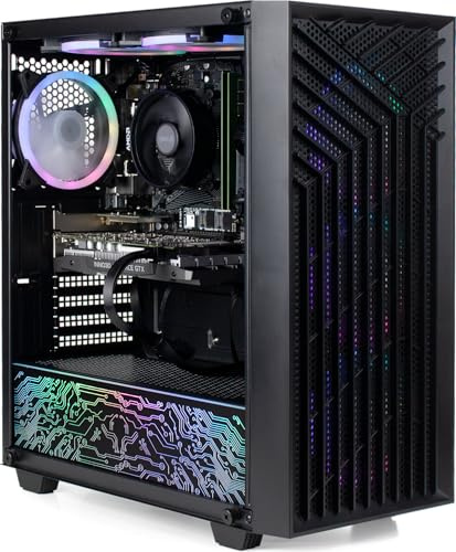 XUM Spartan Gaming PC – AMD Ryzen 5 8400F, NVIDIA GeForce RTX 5060 8GB, 16GB DDR5 RAM, 1TB NVMe SSD, 700W PSU, aRGB Lighting, WiFi 5, Windows 11 Home – High Performance VR Ready Computer for Gaming