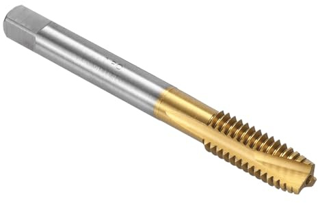 QUARKZMAN Taraud À Point Spirale Taraudage Fileté 3/8-24 UNF Tarauds À Vis | Acier Rapide 6542, Filets Rectifiés H2, Revêtement Titane, Pour Réparation De Filets