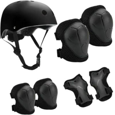 rockible 7X Kids de Protection du Casque de vélo, Noir