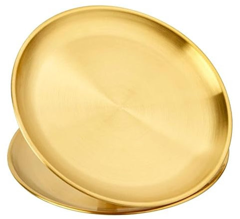 BESPORTBLE 2pièces Plateau De Service Inox Porte-bagues Et Présentoirs Décoratifs Set Pour Vaisselle Multifonctionnelle