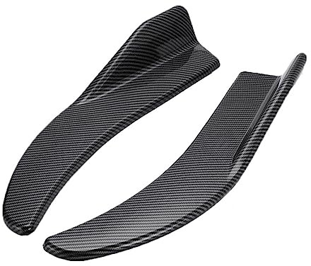 DZSQTUND Spoiler Frontali per Auto 1 Paio Universale Nero/Auto in Fibra Carbonio Schermo Paraurti Auto Spoiler Labbro Anteriore Anti-collisione Lip Splitter Spoiler(Fibra di Carbonio)