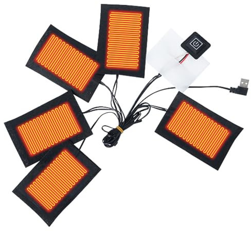 Riisoyu Riscaldatore Elettrico Panno USB 5V, Tappetino Riscaldante Impermeabile Portatile Regolabile Temperatura Elemento riscaldante Cuscinetti Termici Elettrici Riscaldatore Pad per la Casa