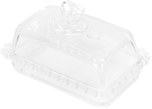 Cabilock Boîte à Gâteaux Verre Transparent avec Couvercle et Poignée Plateau de Service pour Fruits et Pâtisseries Récipient Hermétique pour Stockage et Protection Alimentaire