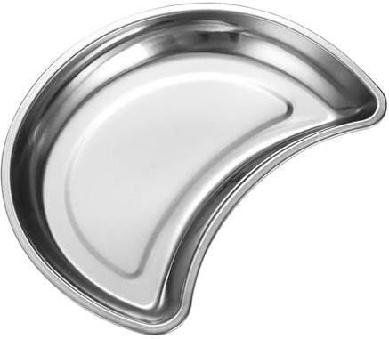 DimyFew Bandeja Acero Inoxidable Bandeja para Bocadillos Plato para Queso Inspiración Moderna Adecuada para Cena Hogar Fiesta Decoración, Plata, Individual