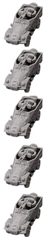 5 Pezzi BTR-40 Scala 1/144 Trasporto Truppe Corazzato Sovietico DIY In Resina Modello BTR-40 APC Della Guerra Fredda Per Appassionati Militari E Collezionisti