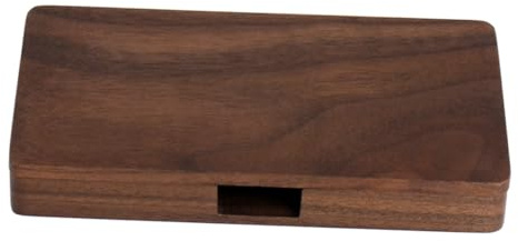 TOYZFRIENDY Kartenhalter Tragbarer Reisepässe für Mitarbeiterkarten Holz Magnetischer Visitenkartenhalter aus Walnuss Braun Geschäftsreisen und Unterwegs