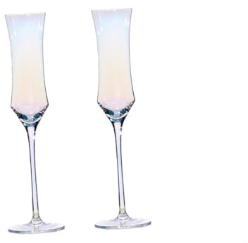 GRIRIW Elegant Reusable Glass Drinkware Suitable for Water and Sodas for Home Use Glass Goblet Wine Cups 2pcs Smooth Cup Mouth, Sturdy Stemware