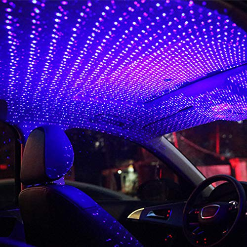 Lampada Atmosfera Auto Proiettore LED Stelle Colorate per Tetto Auto e Casa Luci Notturne per Feste e Interni USB Portatile Rotazione Automatica