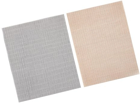 HOODANCOS 2 Stück Grillmatte aus Glasfaser Mesh Wiederverwendbar Antihaftbeschichtet Hitzebeständig Passend für Gas Elektrogrills zum Grillen und Backen Leicht zu Reinigen