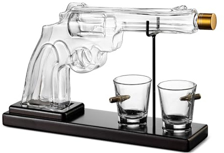 Decantador de whisky, decoración de alcohol de vidrio transparente, accesorio de exhibición de botellas de whisky, diseño elegante y resistente, muestra licores con estilo, oferta de vasos premium