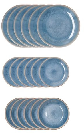 Bidasoa Aura Vajilla 18 Piezas Porcelana 18 Piezas - 6 Personas Porcelana Apto Microondas