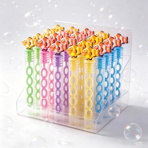 24 st bulk mini bubbelpinnar för födelsedagsfirande, klassrum karnevalspriser, sommarspel bubbelpresenter (nemo)