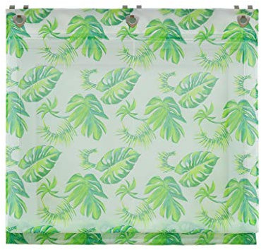 Joyswahl Voile ösenrollo halptransparenter Raffrollo mit Fensterhaken Design mit Blumen Muster »Elisa« Schals Fenster Rollos BxH 80x140cm 1er Pack