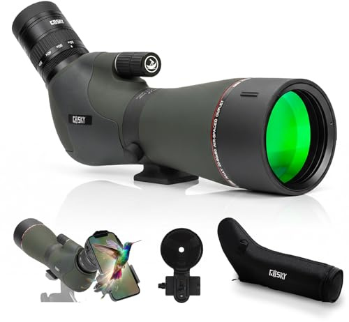 Gosky 20-60x80 Dual Focusing Spektiv - Wasserdichtes HD-Optik-Zoom-Scope für die Jagd auf Vogelbeobachtungen