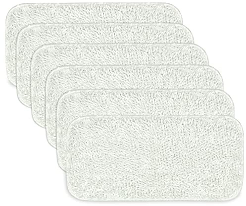 Sienna Luna Replacement Pads Microfiber Mop Pads Fit for Steamer Head SSM-3006 Series Hard Floor Mop Washable Durable Cloth Pads 6 Pack