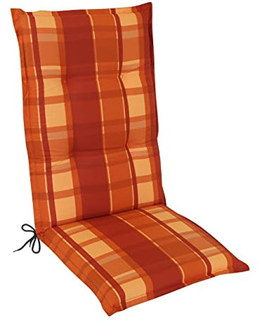 Gardissimo Hochlehner Auflage Comfort 2406, Made IN Europe, 120 x 50 x 8 cm, 100% Baumwolle