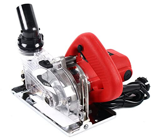 SHZICMY Kapp - Sierra ingletadora de 1800 W, sin polvo, sierra circular manual, sierra circular, 18000 rpm, mano para trabajar la madera, sierra de inmersión, diámetro de la cuchilla de corte 125 mm