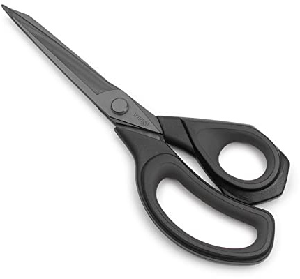 LIVINGO 8.5 Premium Sharp Dressmaker Scissors - Forged Stainless Steel, Titanium Coated Fabric Shears for Sewing, Tailoring, Dressmaking, Crafting, Cutting Carpets, and Home & Office Use