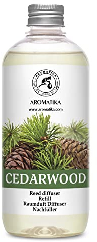 Recharge Diffuseur de Parfum Bois de Cèdre 500ml - Naturel Fragrance Fraîche et Durable - Désodorisant - Aromathérapie - Parfum de Ambiance - Parfum Frais et de Longue Durée - Assainisseur de Air
