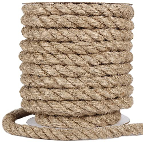 Vivifying Hanfseil, 10m 14mm Juteseil, Schwere Seil für Handwerk,Floristik, DIY, Dekoration, Bündel, Kratzbaum, Bündelung (Braun)