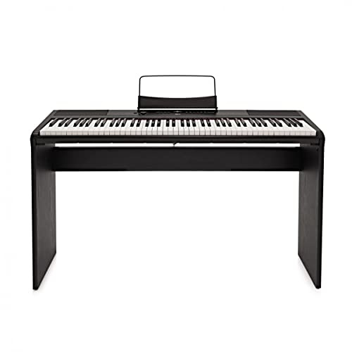 Gear4music SDP-2 Digital Piano Anfänger Keyboard 88 Tasten mit Ständer | Gewichtetes 88-Tasten-Digitalpiano mit Metronom, Integrierte Stereolautsprecher, Reverb- und Chorus-Effekte, Ständer