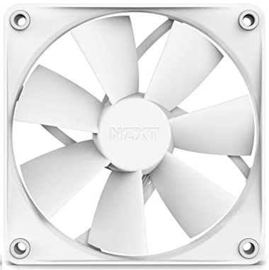 NZXT F120P Static Pressure Fans - RF-P12SF-W1 - Consistent Pressure - Powerful Cooling - Long Lifespan - 120mm Fan Single Pack - White