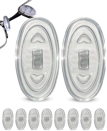 SPORTS WORLD VISION Premium Grade Oval Shaped Glasses Nose Pads | Push-in Silicone Nose Pads for Spectacles 11.5 mm | 5 Pairs Nose Pads for Glasses, Sunglasses & Reading Glasses Repair kit