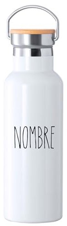 Botella de agua termica con frase o estampado, botella regalo, botella reyes magos, regalo profesores, regalo enfermeros, amigo invisible, botella para café (BOTELLA TERMICA NOMBRE PERSONALIZADA)