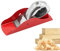 Hioph Stainless Steel Wood Planer - Mini Hand Tool for Woodworking, DIY Model Making (Red)