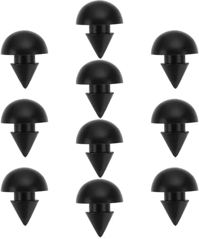 eMagTech 10 Piezas Estufa de Gas Resistente A Altas Temperaturas Color Negro Rejilla Superior Pie Tope de Goma Aplicable para Cocina de Autocaravana de 4,5 Mm de Diámetro