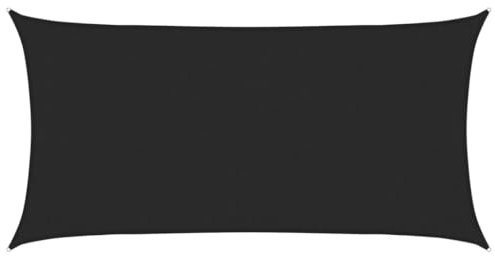 Prato & Giardino, Soggiorno all'aperto, Ombrelloni e ombrelloni da esterni Tenda parasole Vela 160 g/m² Nero 3x6 m HDPE
