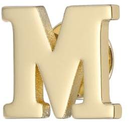 PATIKIL Brief Anstecknadeln, Anfangsbuchstabe Buchstabe M Kragen Anstecknadeln Buchstabe Broschen Anstecknadeln für Frauen Männer Hemd Kleid Anzüge Mantel Kragen, Goldton, Buchstabe M