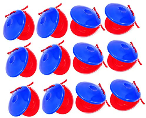 VICASKY 12stücke Kleine Fingerkastagnetten Aus Rhythmusübungs-musikinstrumente Für Junge Mädchen Leuchtender Farben Für Musikunterricht Und Bühnenauftritte