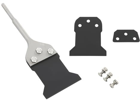 Grattoir de sol en acier à ressort SDS Plus - 275 x 100 mm - Avec lame de rechange et vis - Ciseau à mastic - Largeur de burin plat - Pour enlever la colle de revêtement de sol, colle à carrelage
