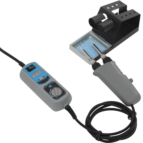 240W Elektrischer Digitales Lötkolben-Set mit Parallele Pinzetten, Tragbare Heißpinzette Lötstation mit Temperaturregelung (200-480°C), Mini Schweißstation Schweißwerkzeug mit LED-Anzeige