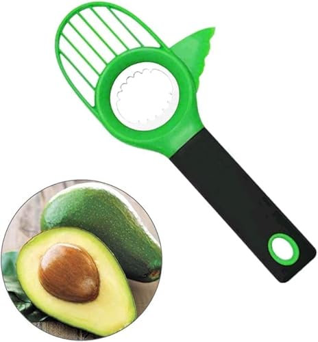 TUKRPQMRI Couteau à Avocat Multifonction 3 en 1, Coupe-Avocat, séparation de la pulpe d'avocat, coupe-fruits/149