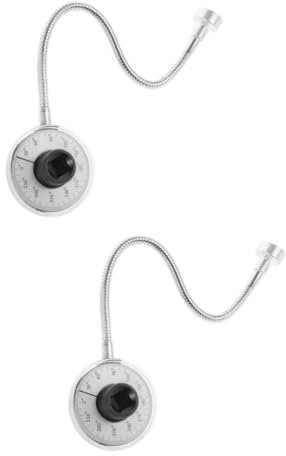 JECOMPRIS 2 Stück Drehmomentindexer Schlüssel Nuss Drehmomentmesser Drehmomentwinkelmesser Silver Legierter Stahl