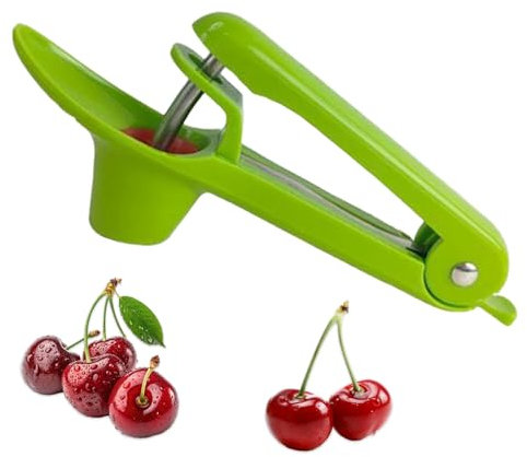 Deshuesador de cerezas verde de acero inoxidable, deshuesador de cerezas y frutas, deshuesador de cerezas portátil premium, deshuesador de cerezas, deshuesador de cerezas y removedor de frutas