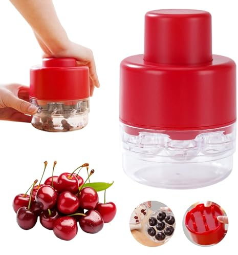 Kirschentkerner Werkzeug Kirschkernentferner mit 7 Löchern für Kirschen | Kirschenentkerner | Tragbarer Obstentkerner | Kirschentsteiner | Entsteiner Kirschen | für Obst Pflaumen Oliven Cherries