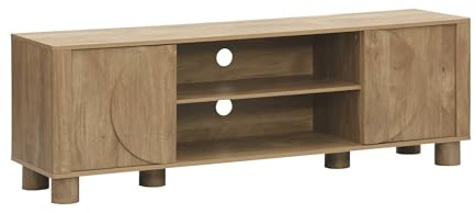 sweeek - Meuble TV exotique décor bois de manguier 2 portes 155cm Pondi