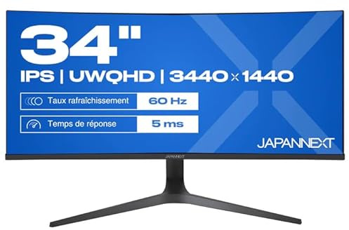 JAPANNEXT JN-IPS340UWQHD60C-C65W-HS 86,40cm (34) Curved UWQHD IPS Monitor USB-C 65W