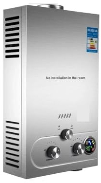 Scaldabagno, Scaldabagno istantaneo a gas propano da 6L-18L, riscaldamento istantaneo del bagno, scaldabagno for esterni, caldaia for auto e campeggio(12L 24KW)