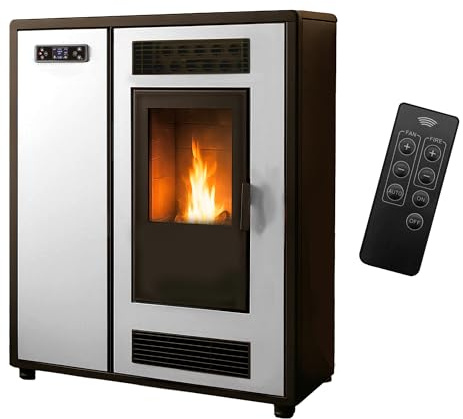 Poêle à granulés Air Slim Astral 12,2 kW Blanc Sannover