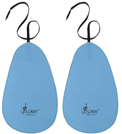 QUARKZMAN 2Pcs Paño de Limpieza para Saxofón, Paño de Limpieza para Clarinete y Flauta, Oboe, Limpiador Flauta Escolar Limpieza Reutilizable Sintético, Azul