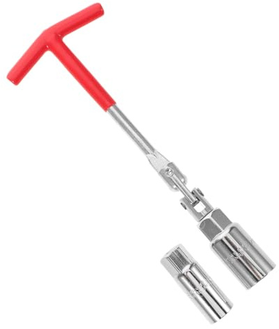 WEKADRIN Set Chiavi per Candele a T 16mm 21mm in Acciaio Impugnatura Antiscivolo, Strumento Rimozione e Installazione Candele per Motociclette, Tosaerba e Piccoli Motori