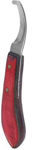 Rcniso Taglia Zoccoli Coltello per Zoccoli Detergente per Coltelli per Curvo per Mano Destra con Manico in Legno per Maniscalco
