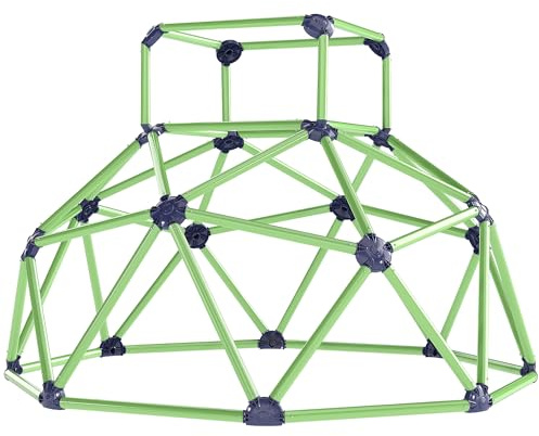 AIYAPLAY Dôme d'escalade Enfant 183 cm, Cage à Grimper en Plastique, résistant aux UV, imperméable, Aire de Jeux pour Enfants 3-8 Ans, intérieure et extérieure, Charge 90 kg, Assemblage Facile, Vert